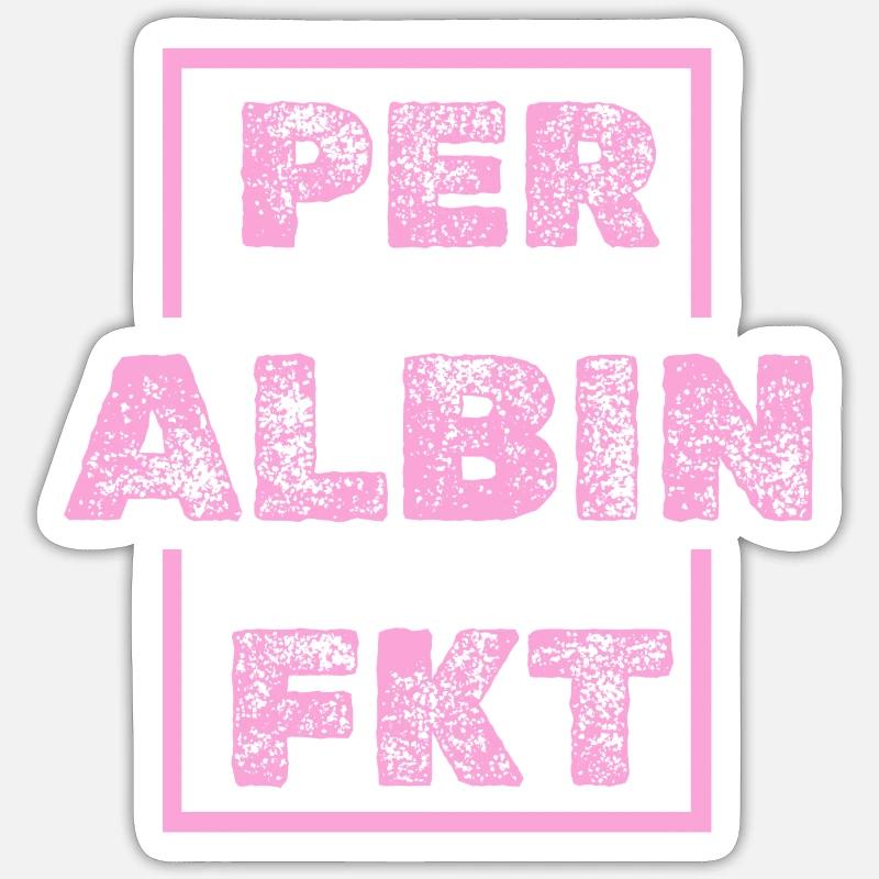 Albin Albin - Sticker size S (10 x 10 cm) - white matte