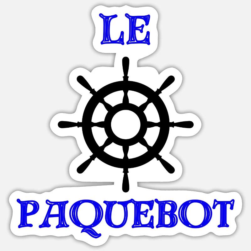 Le Paquebot - Sticker taille S (10 x 10 cm) - blanc mat