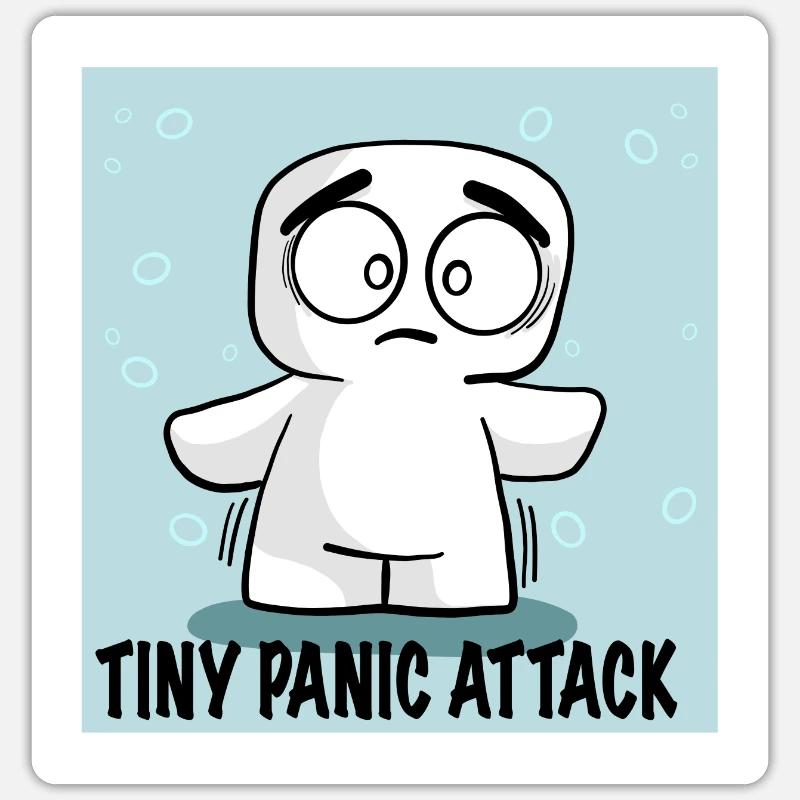 SMALL PANIC ATTACK EMOTICON EMOTI MARSHMALLOWTIS Sticker size S (10 x 10 cm)
