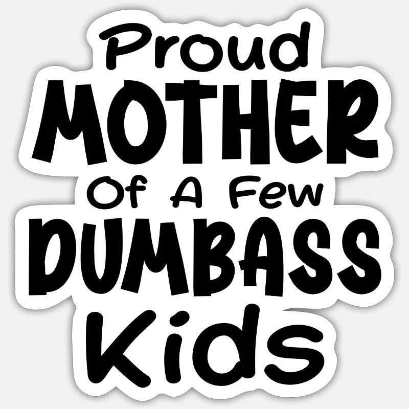 Stolze Mutter von ein paar Kindern Muttertag Sticker Größe S (10 x 10 cm)