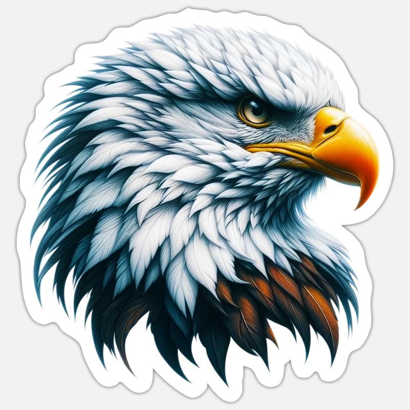 Eagle - Sticker size S (10 x 10 cm) - white matte