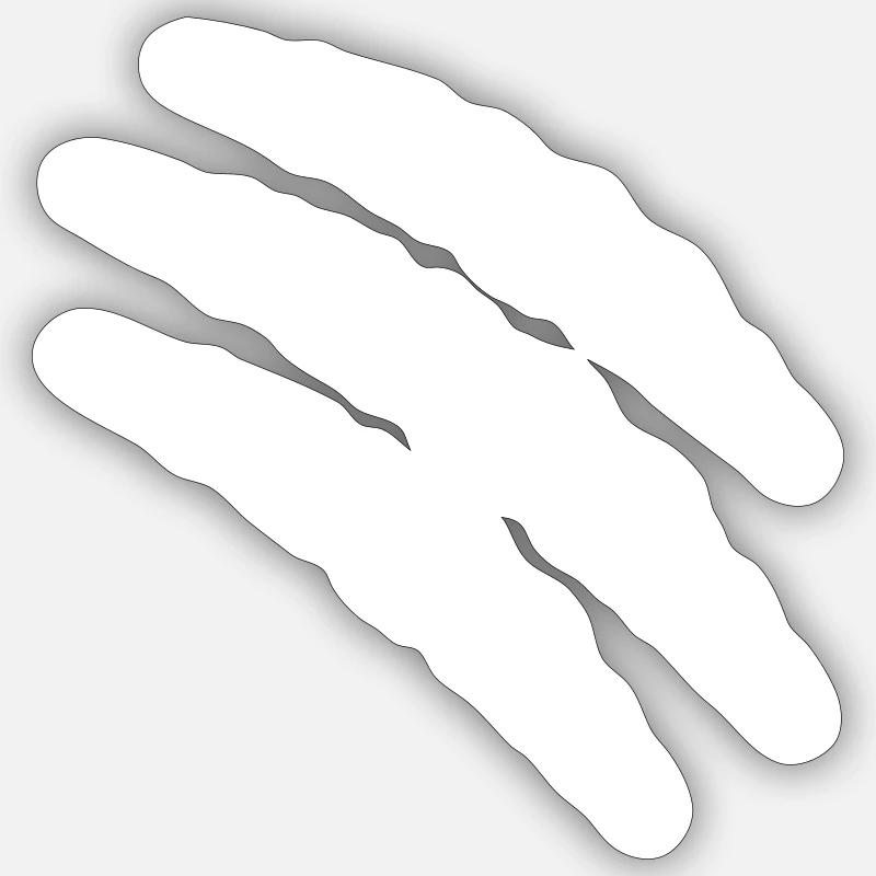 krallen - Sticker Größe S (10 x 10 cm) - Mattweiß