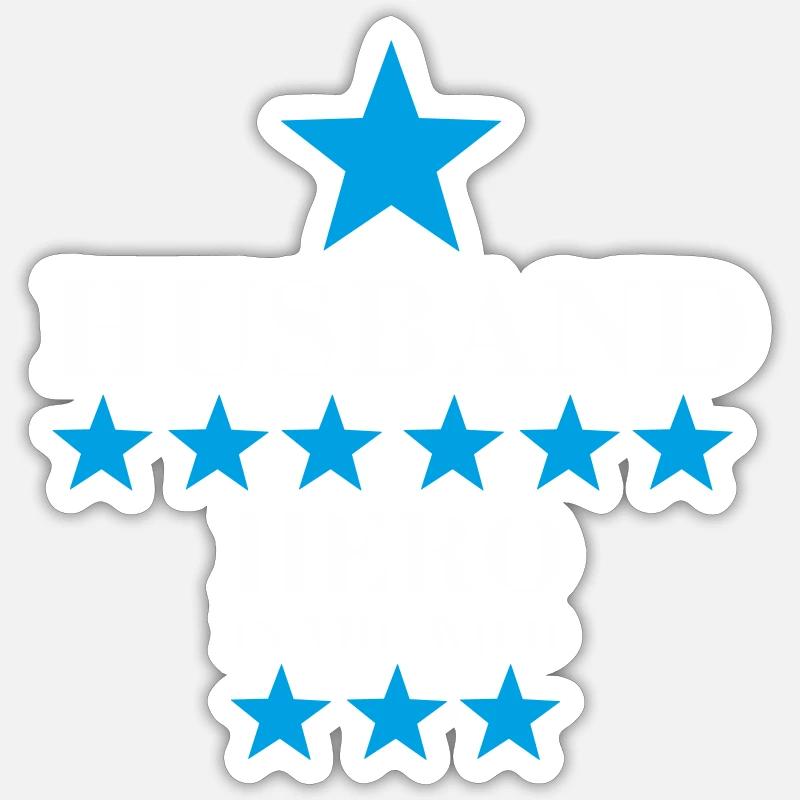 HUSBAND Ehemann Hero Held Hochzeitstag Sticker Größe S (10 x 10 cm)