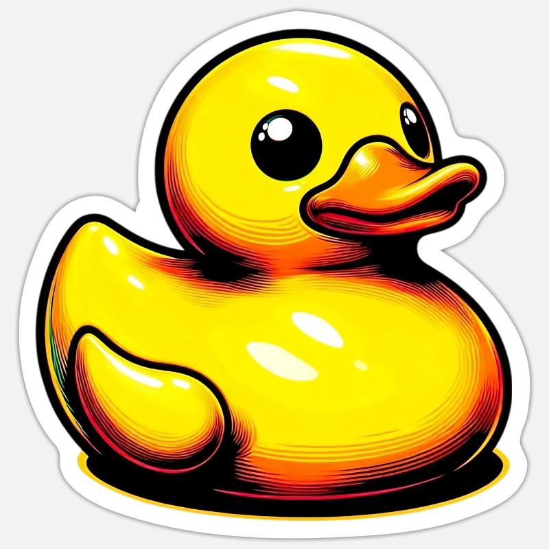 Duckling Duck Duck - Sticker size S (10 x 10 cm) - white matte