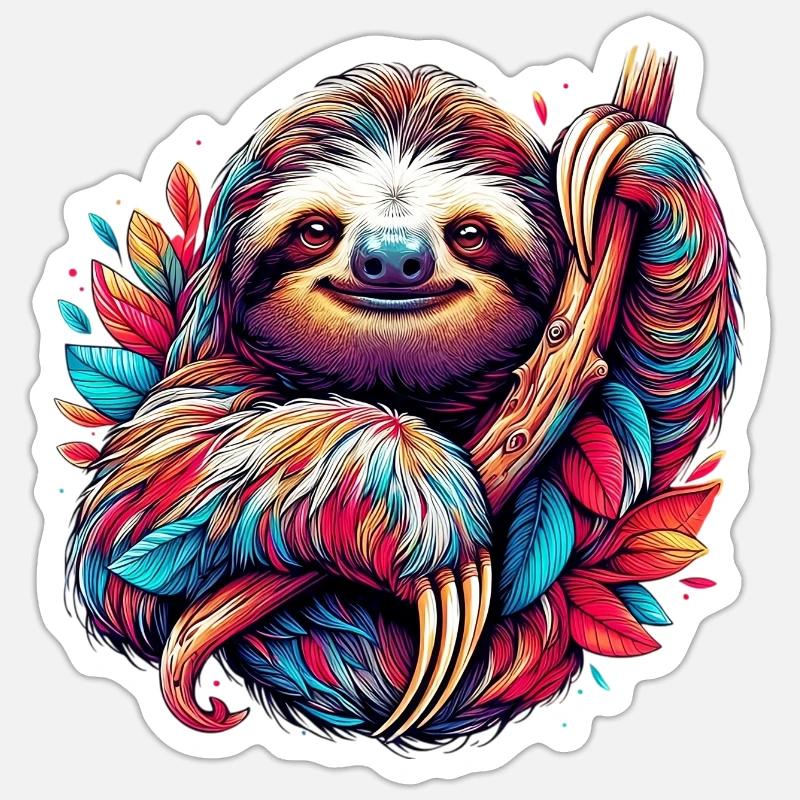 Sloth Sticker size S (10 x 10 cm)