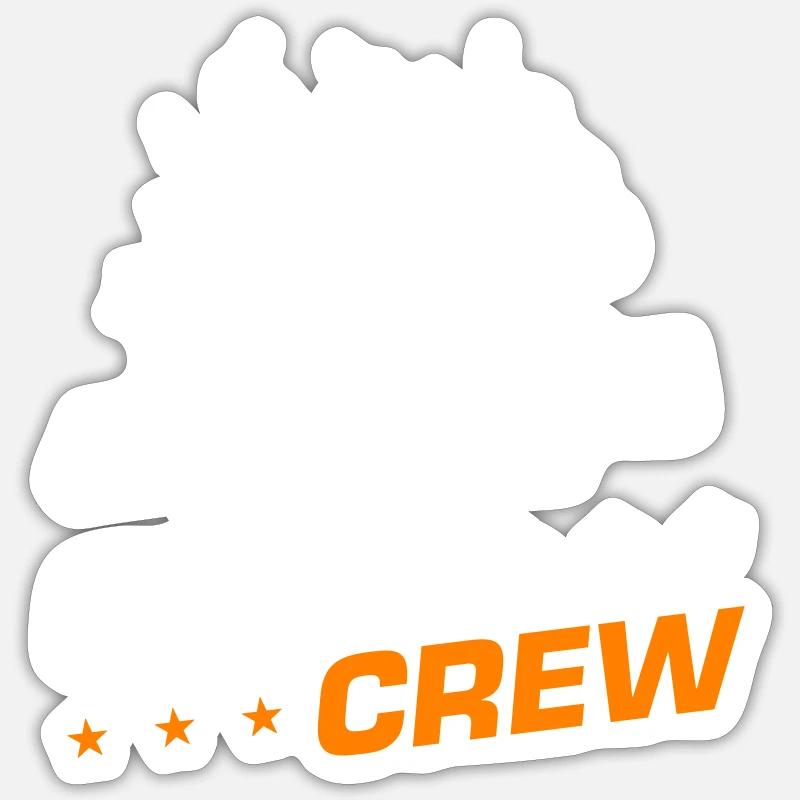 Grill Crew Grilling - Sticker size S (10 x 10 cm) - white matte