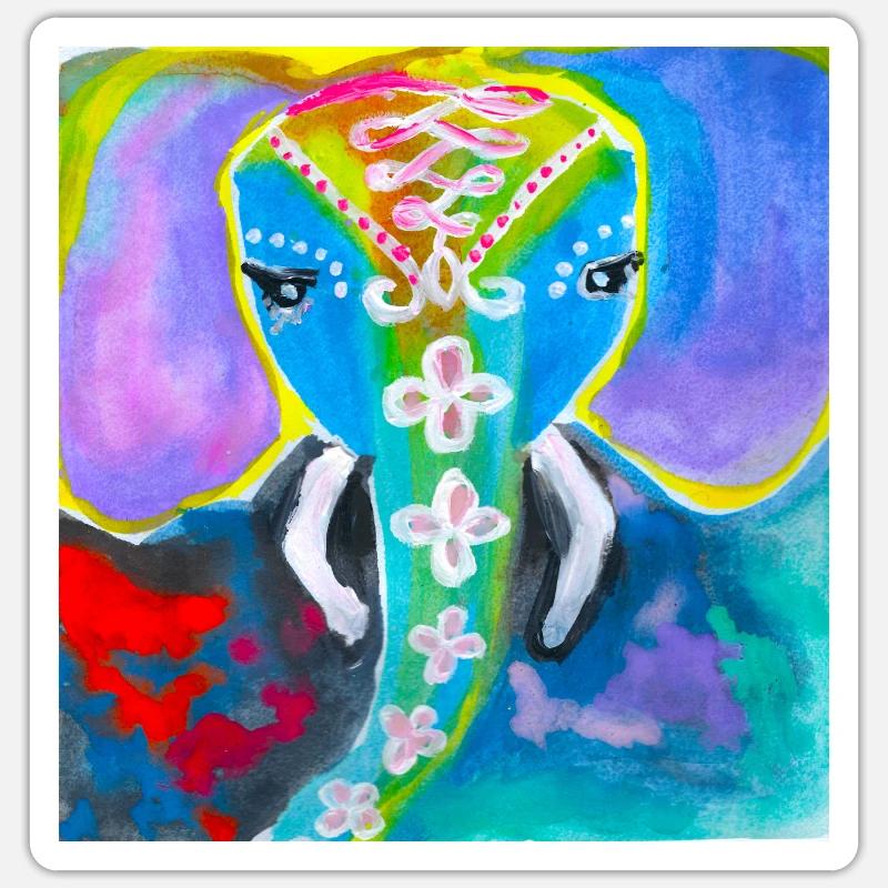 Elefant Sticker Größe S (10 x 10 cm)