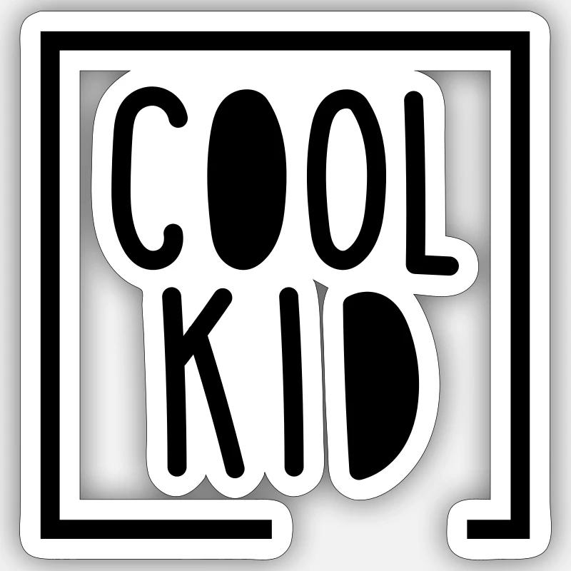 Cool Kid - Sticker size S (10 x 10 cm) - white matte