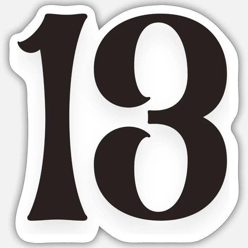 13 - Sticker size S (10 x 10 cm) - white matte