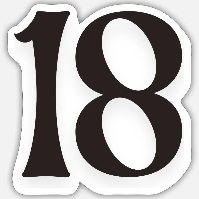18 - Sticker size S (10 x 10 cm) - white matte