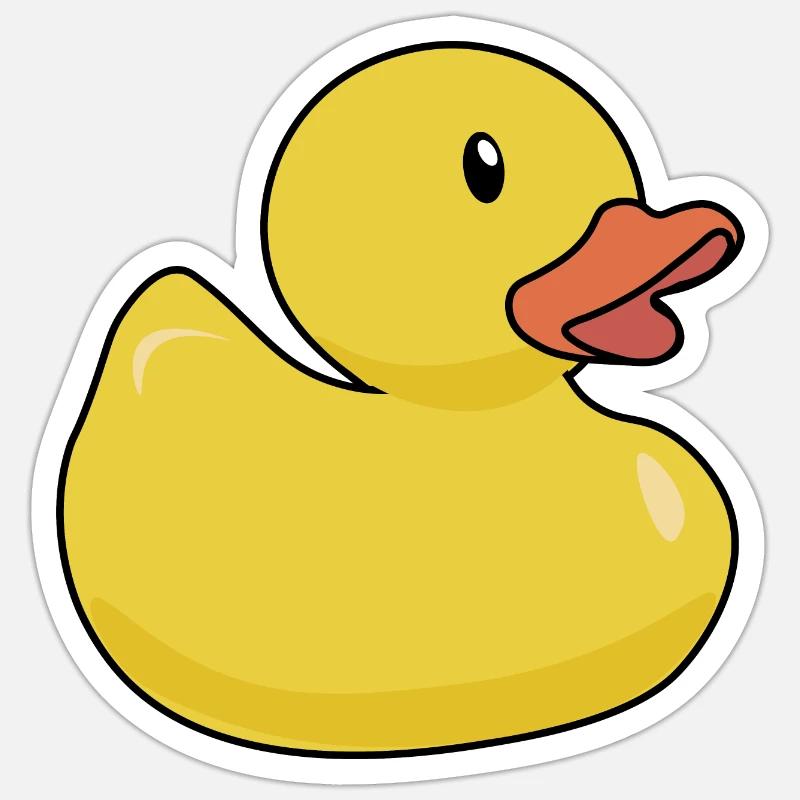 Rubber Ducky - Sticker Größe S (10 x 10 cm) - Mattweiß