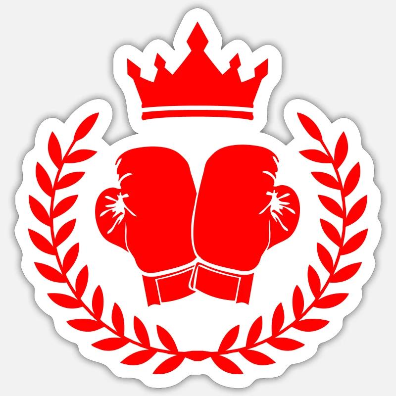 Boîtes de boxe - Sticker taille S (10 x 10 cm) - blanc mat
