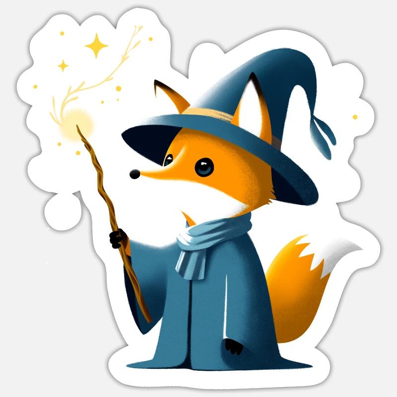 Magic Fox - Sticker size S (10 x 10 cm) - white matte