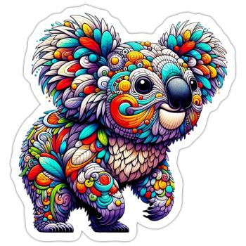 Koala - Sticker size S (10 x 10 cm) - white matte - Front