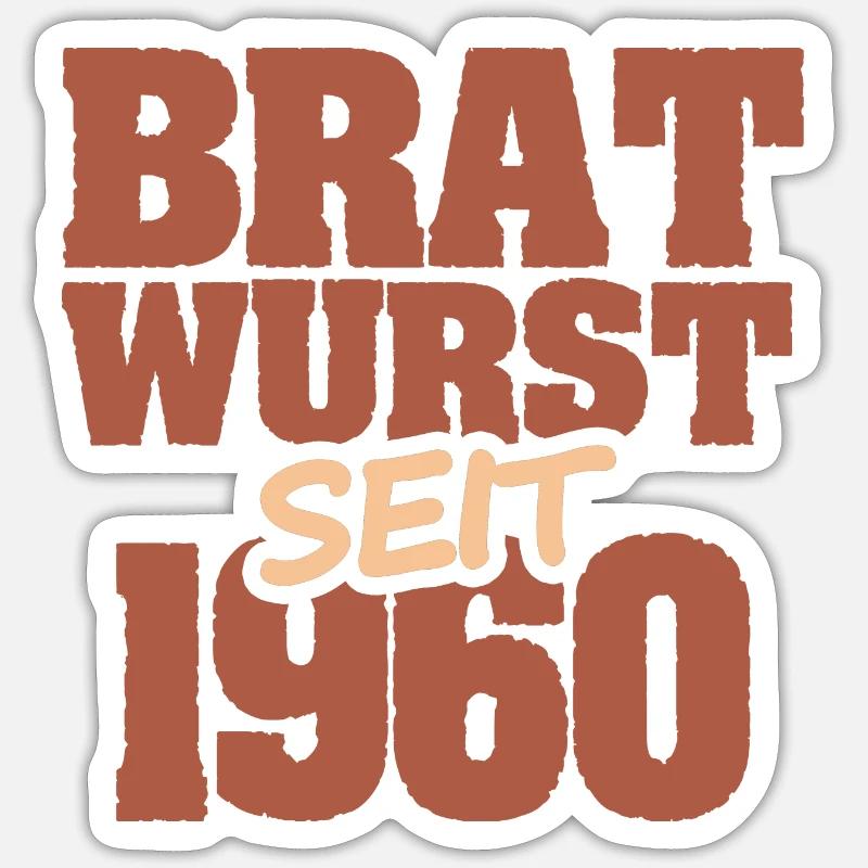 1960 - Sticker taille S (10 x 10 cm) - blanc mat