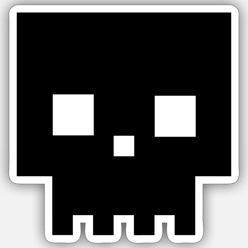 Deadhead - Sticker taille S (10 x 10 cm) - blanc mat