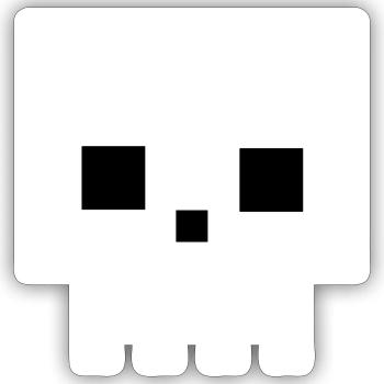 Langweiler - Sticker Größe S (10 x 10 cm) - Mattweiß - Vorne