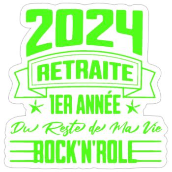 "2024 Rock 'n' Roll Retreat - First Year" - Sticker size S (10 x 10 cm) - white matte - Front