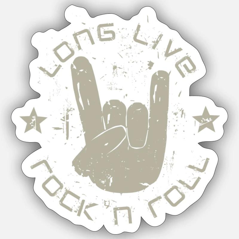 Rock 'n' Roll - Sticker size S (10 x 10 cm) - white matte