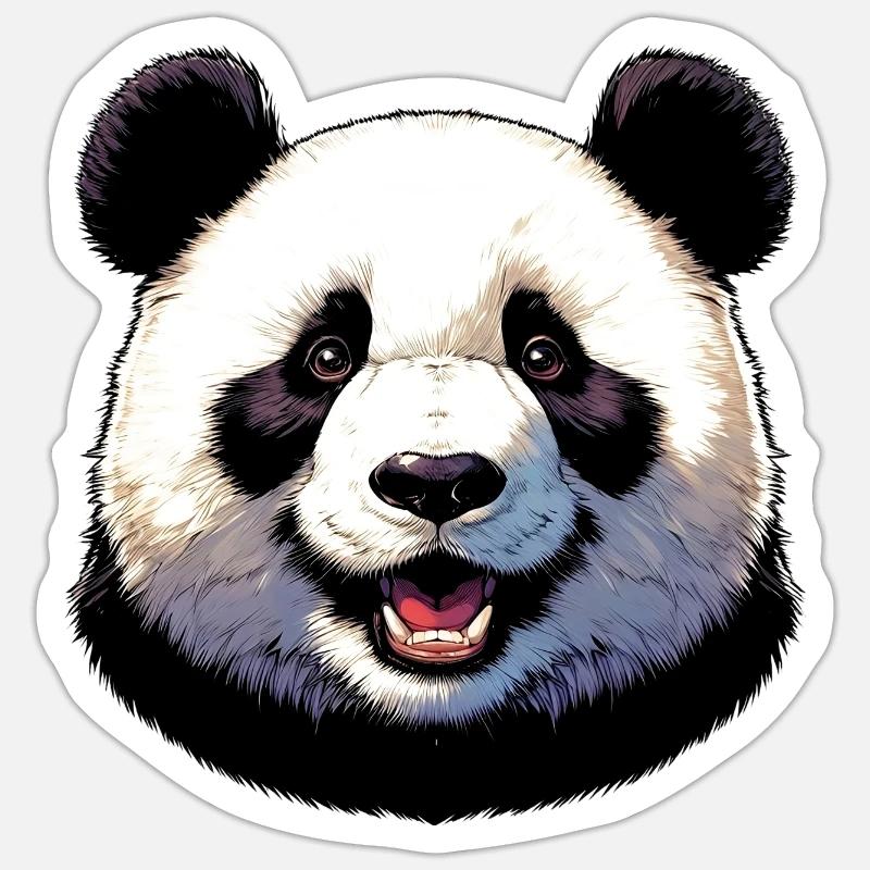 Panda - Sticker size S (10 x 10 cm) - white matte