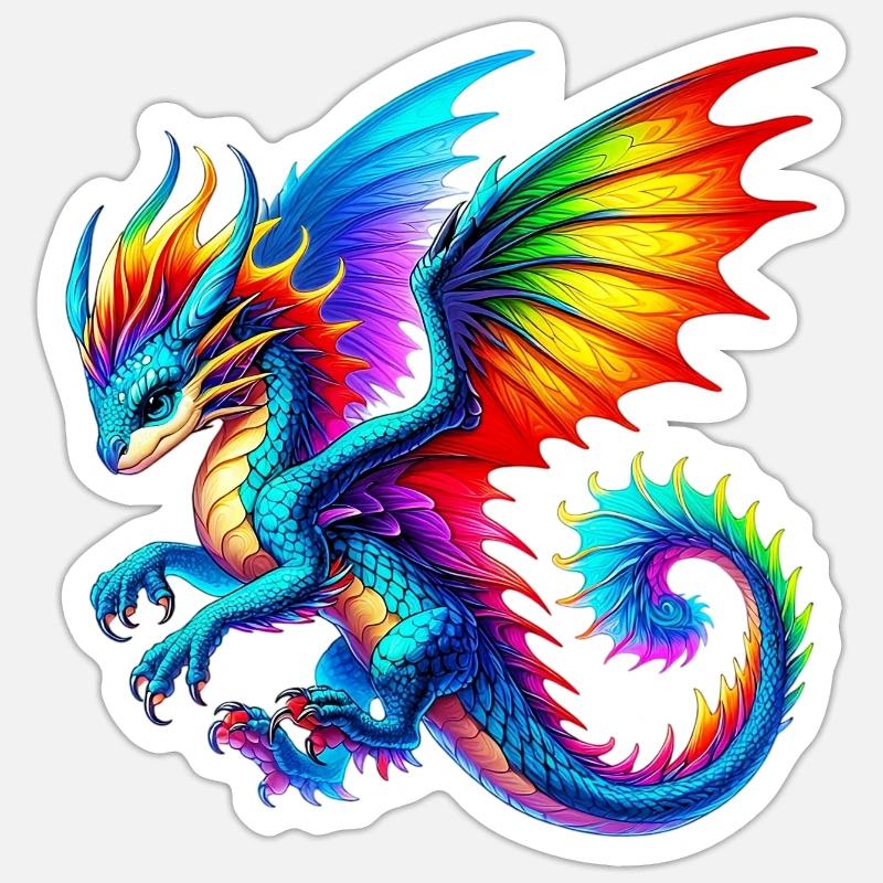 Drache Sticker Größe S (10 x 10 cm)