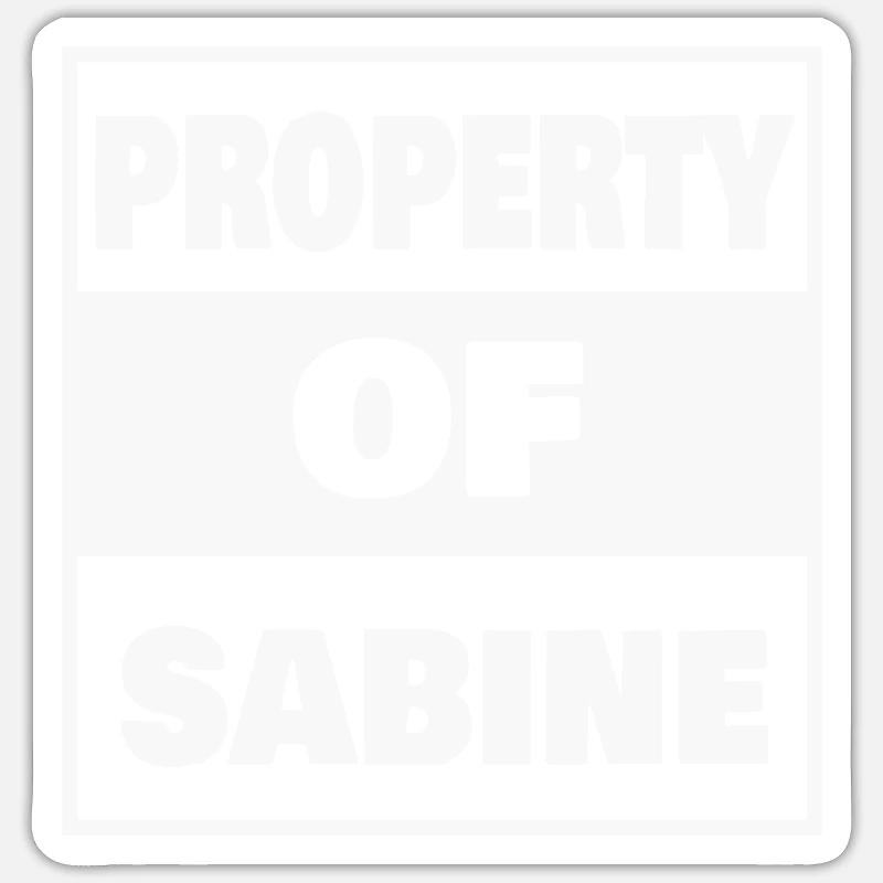Sabine comme prénom - Sticker taille S (10 x 10 cm) - blanc mat
