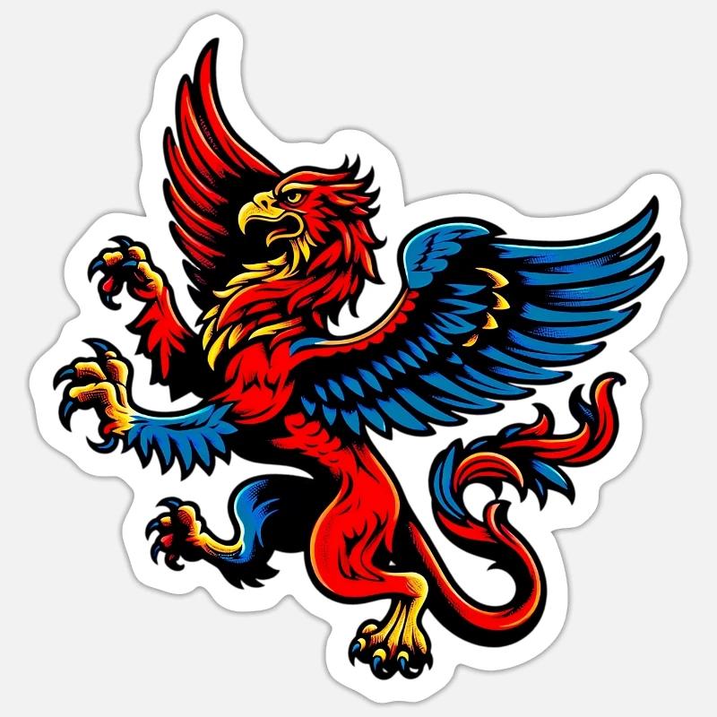 Griffon - Sticker taille S (10 x 10 cm) - blanc mat