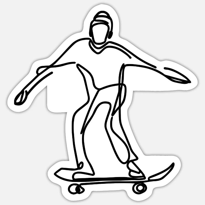Skateboarders Sticker size S (10 x 10 cm)