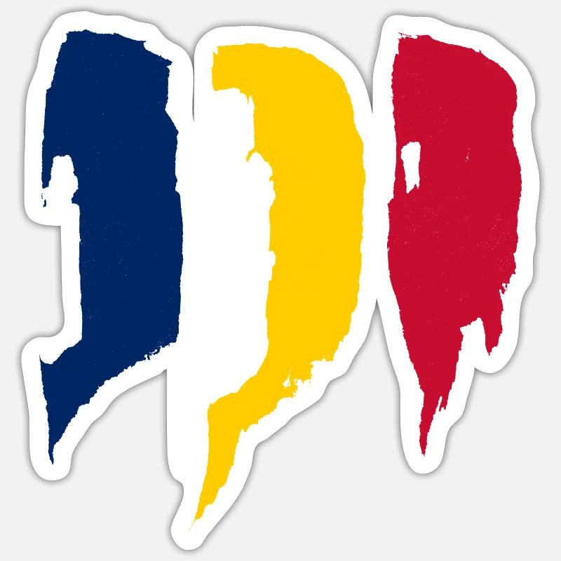 Tschad - Sticker Größe S (10 x 10 cm) - Mattweiß