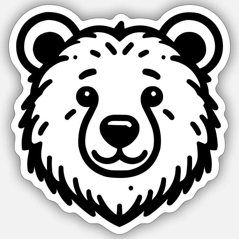Bear - Sticker size S (10 x 10 cm) - white matte