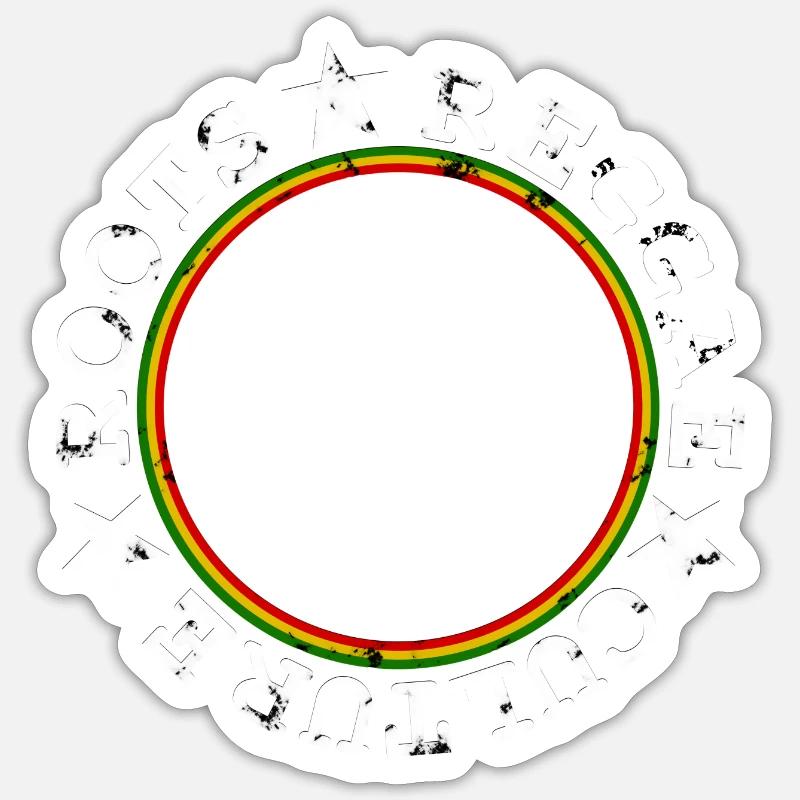 Roots Reggae Sticker Größe S (10 x 10 cm)