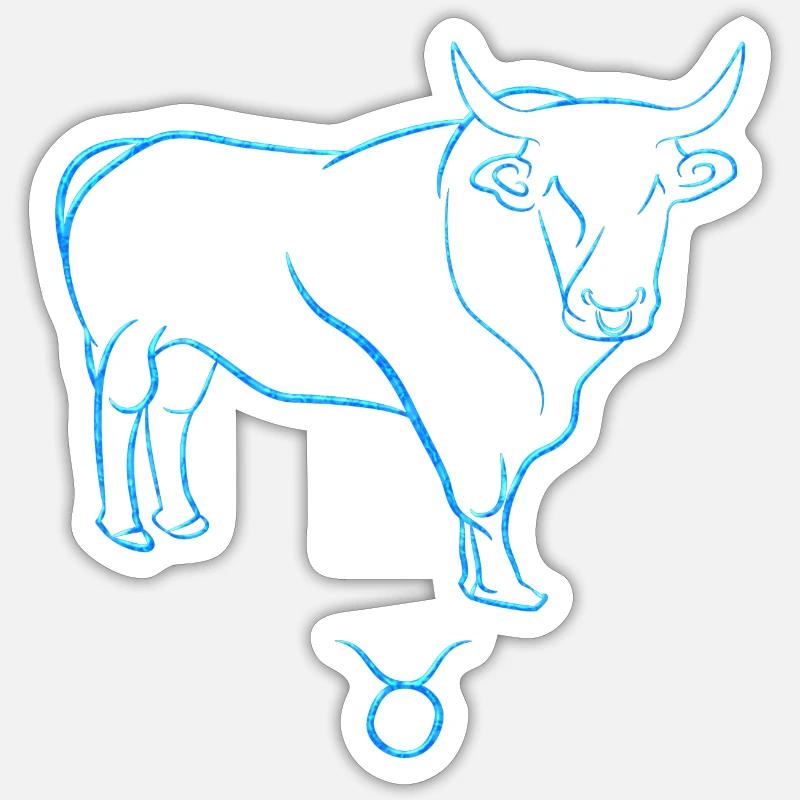 Ox - Sticker size S (10 x 10 cm) - white matte