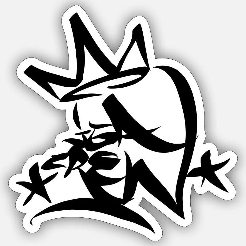 Graffiti Tag JGA Crew King 01 1C Sticker Größe S (10 x 10 cm)