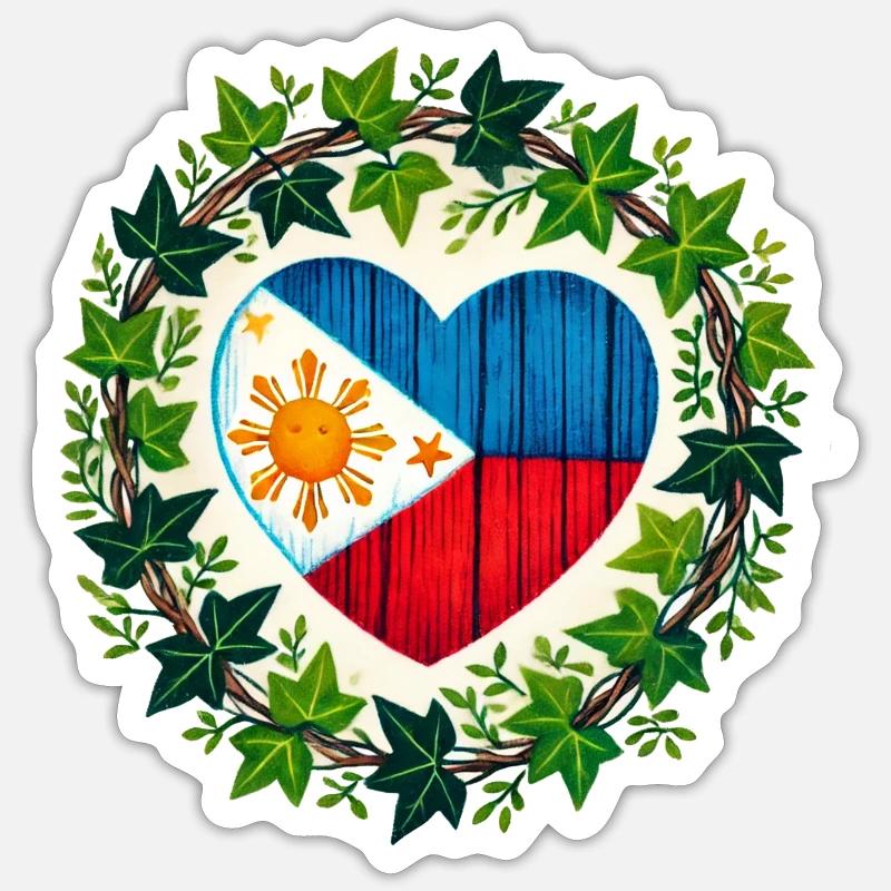 Philippines Flag - Sticker size S (10 x 10 cm) - white matte