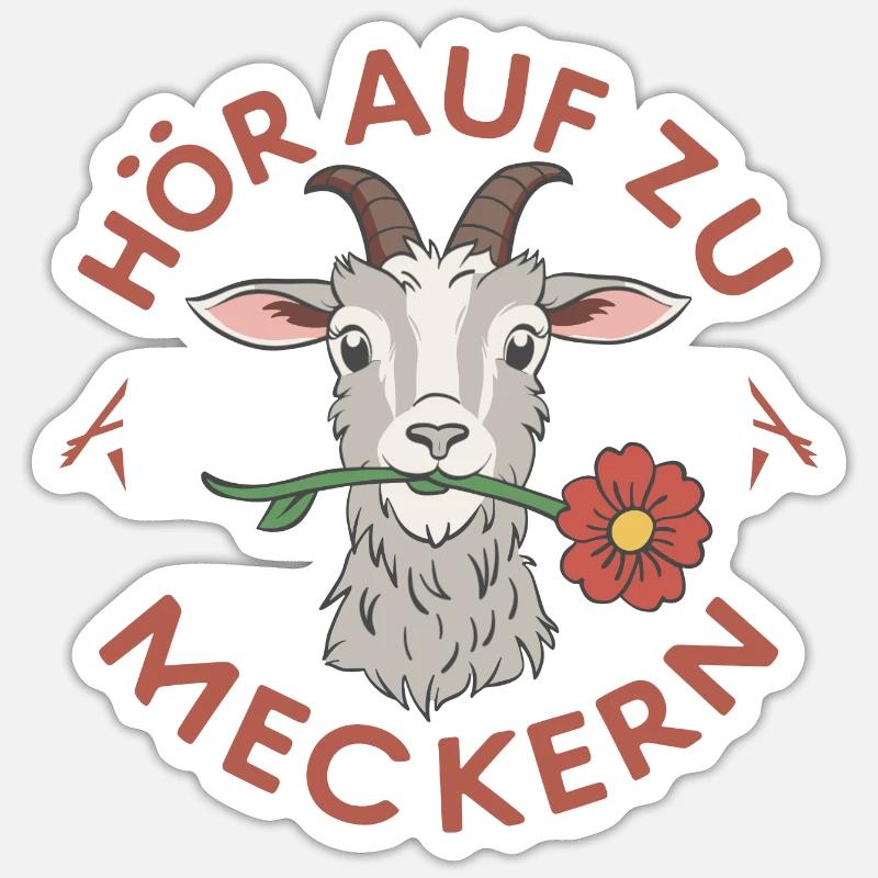 Hör auf zu meckern für eine Frau oder Mädchen - Sticker Größe S (10 x 10 cm) - Mattweiß