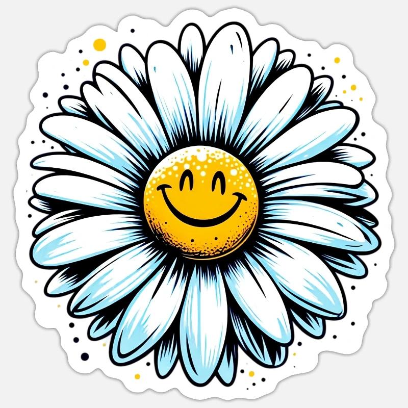 Gänseblümchen Sticker Größe S (10 x 10 cm)