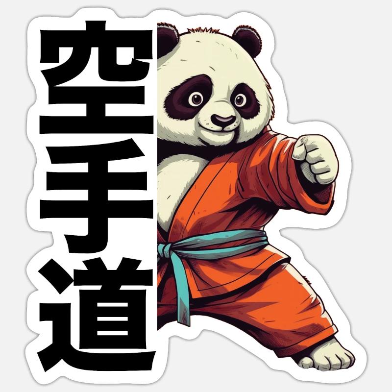 Karaté Panda Plaisirs d’été Sticker taille S (10 x 10 cm)
