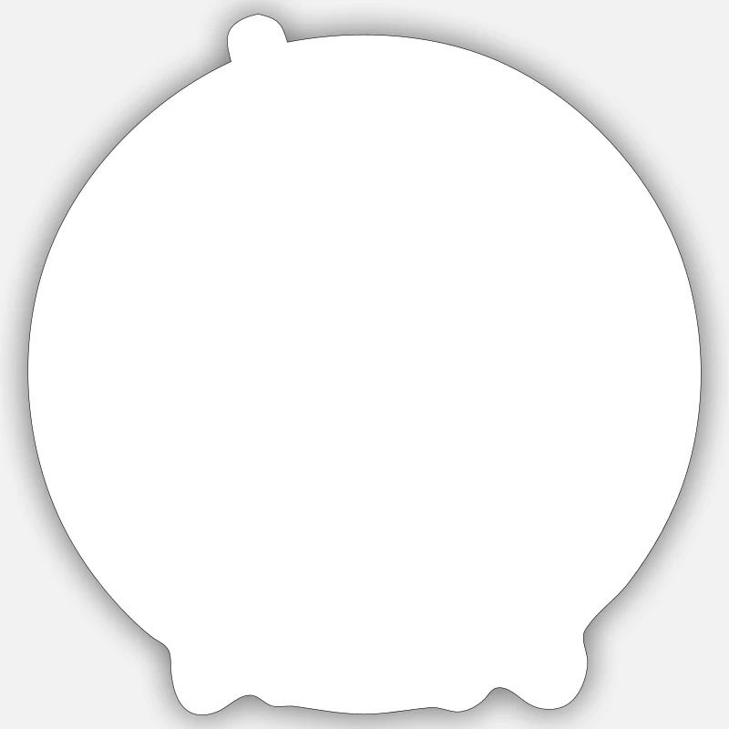 Silhouette Homme Avec Bière - Sticker taille S (10 x 10 cm) - blanc mat