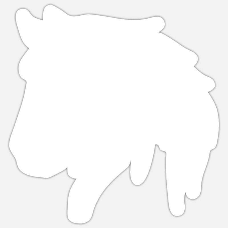 Pferd - Sticker Größe S (10 x 10 cm) - Mattweiß