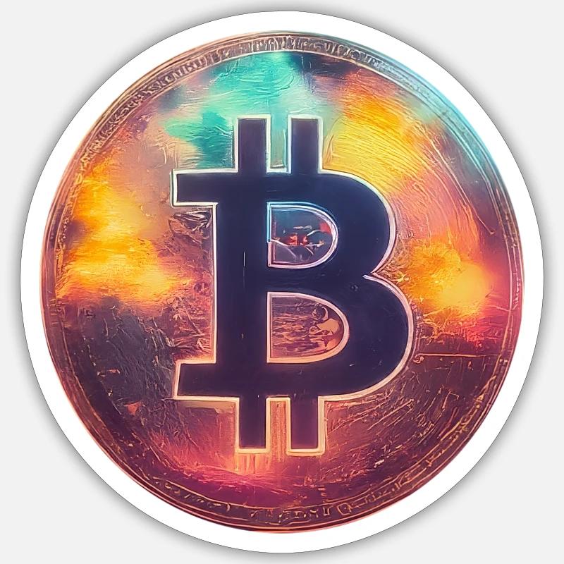 Spectacular Bitcoin - Sticker size S (10 x 10 cm) - white matte