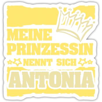 Antonia comme prénom de fille - Sticker taille S (10 x 10 cm) - blanc mat - Devant