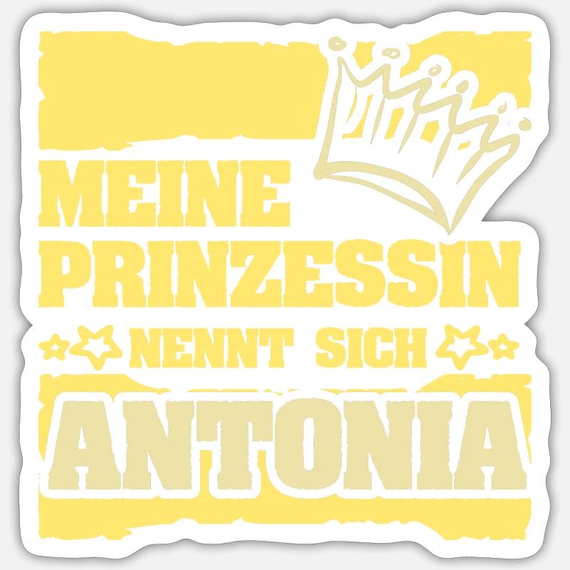 Antonia als Mädchenname Sticker Größe S (10 x 10 cm)