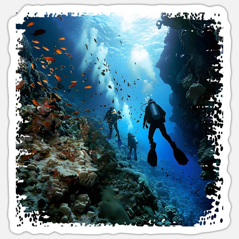 La plongée est un mode de vie Sticker taille S (10 x 10 cm)