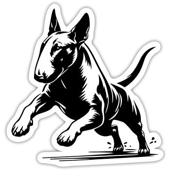 Bull terrier - Sticker size S (10 x 10 cm) - white matte - Front
