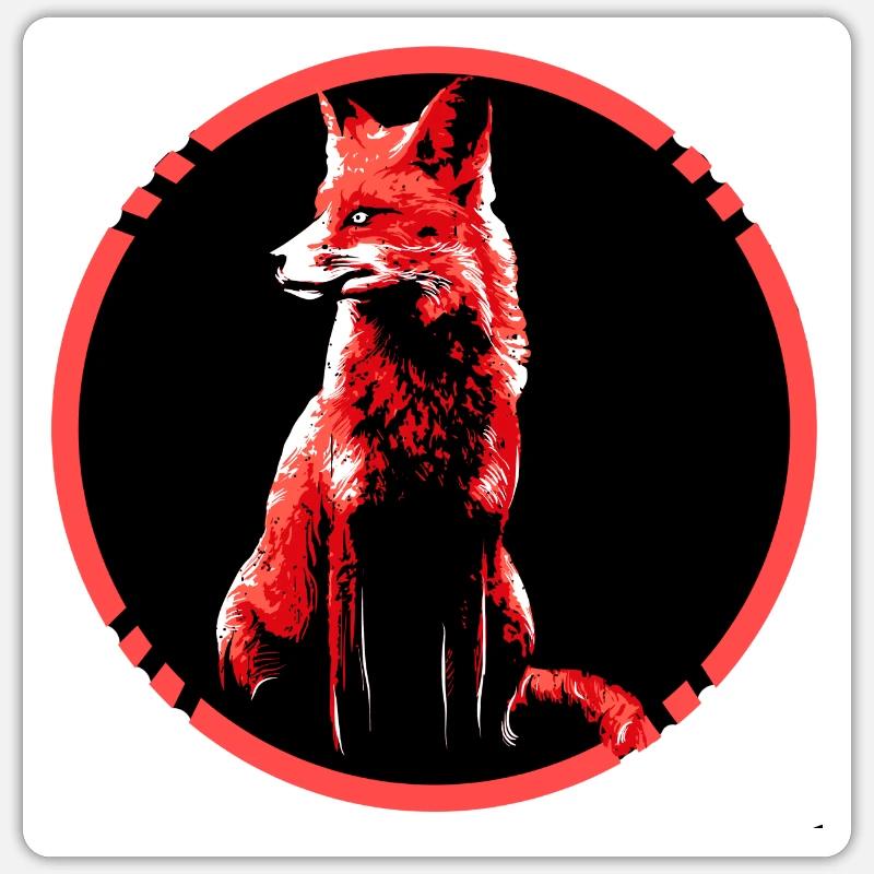 fox Sticker Größe S (10 x 10 cm)