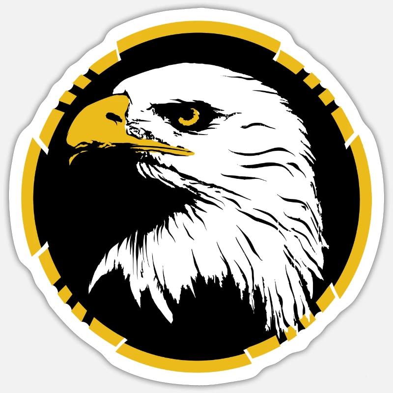 hawk - Sticker Größe S (10 x 10 cm) - Mattweiß