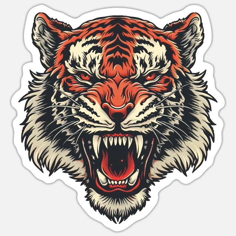 Roar - Sticker Größe S (10 x 10 cm) - Mattweiß