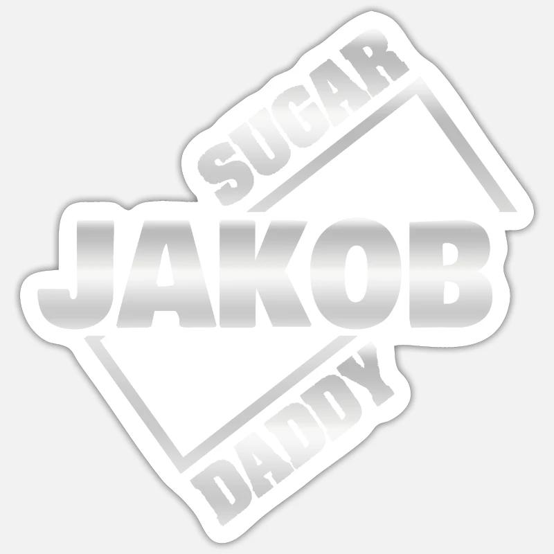 Sugardaddy Jakob - Sticker Größe S (10 x 10 cm) - Mattweiß