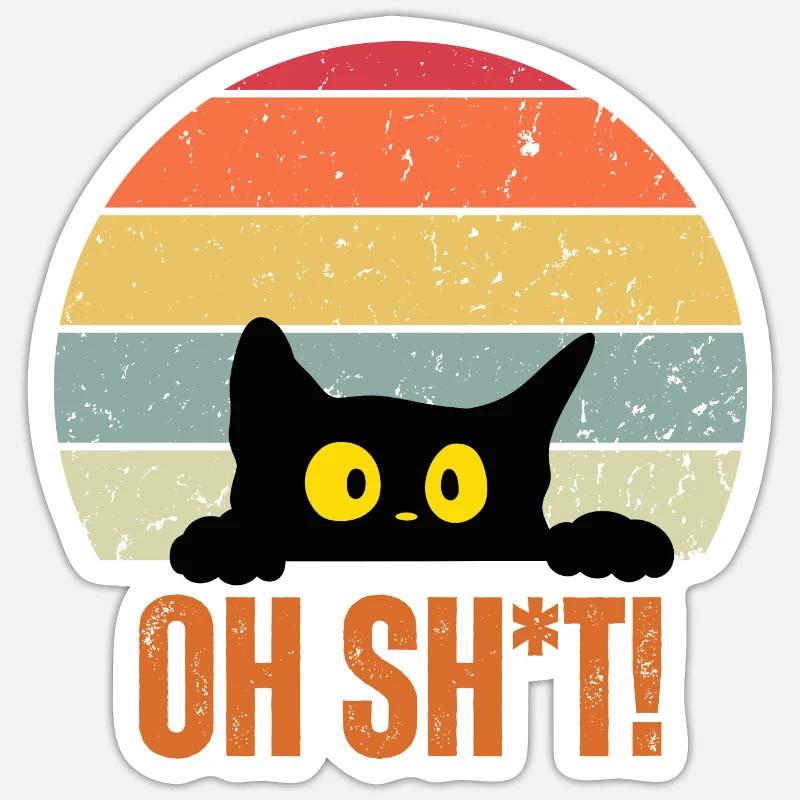 Shocking Cat Sticker size S (10 x 10 cm)