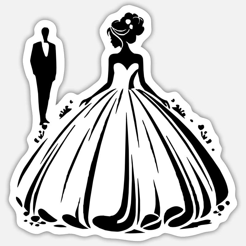 Mariée Sticker taille S (10 x 10 cm)